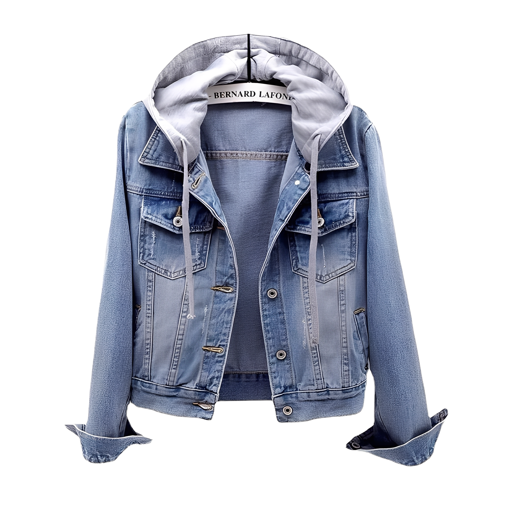 Krohn-e | Stilvolles Jeansjacke mit Kapuze für Frauen
