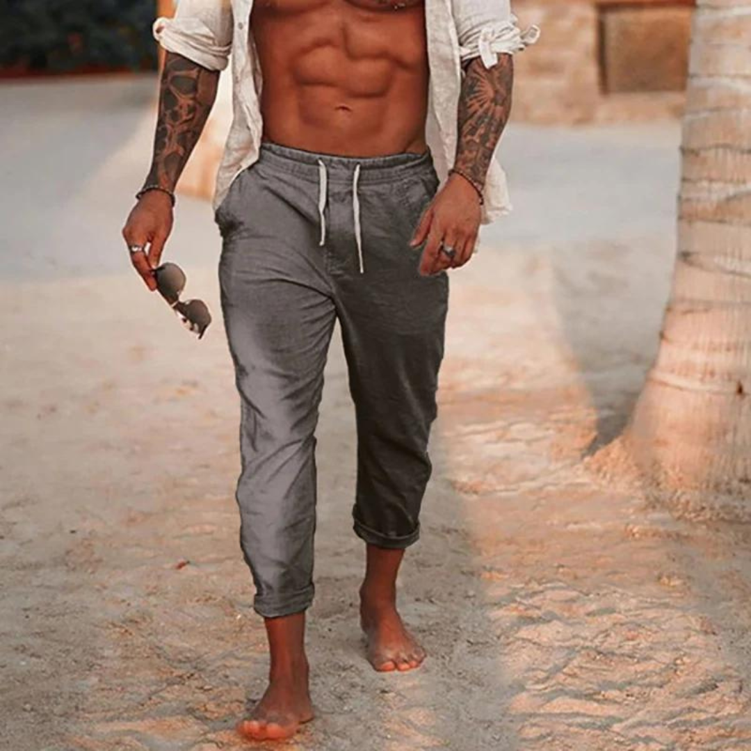 Elegante und legere Herrenhose aus Leinen