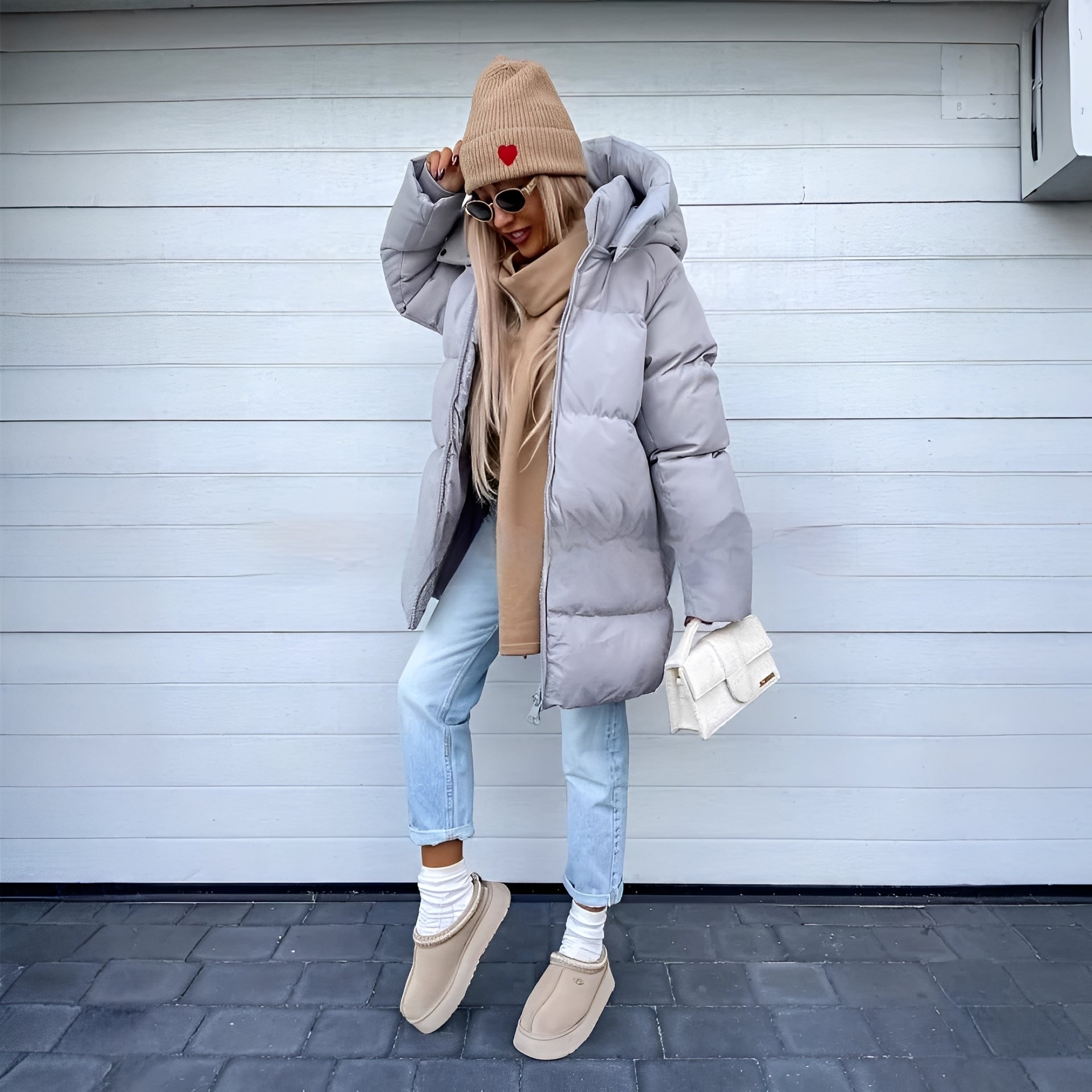 Krohn-e | Elegante, gepolsterte Parkajacke für Frauen