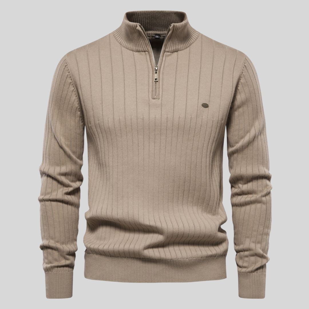 Krohn-e | Strickjacke mit Half-zip Wollmischung Elegant, Warm