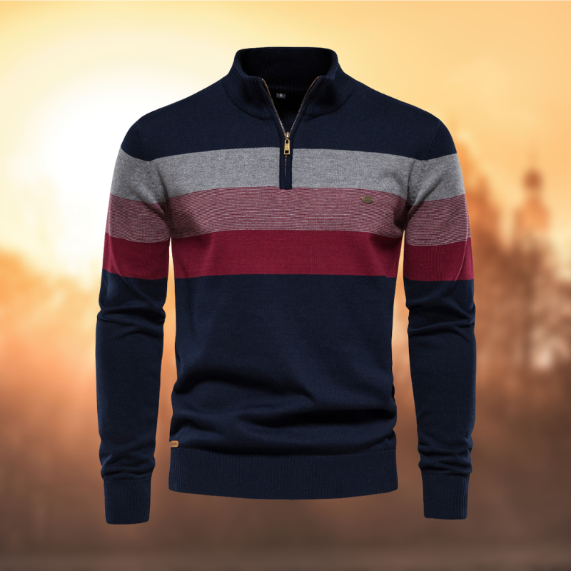 Hochwertiger Herrenpullover mit Streifen