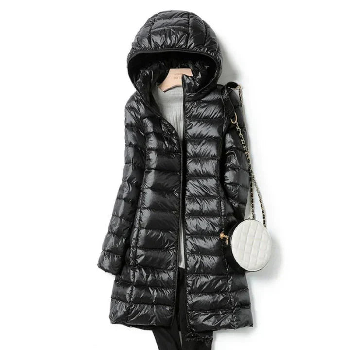 Krohn-e | Lange Winterjacke für Frauen mit Kapuze