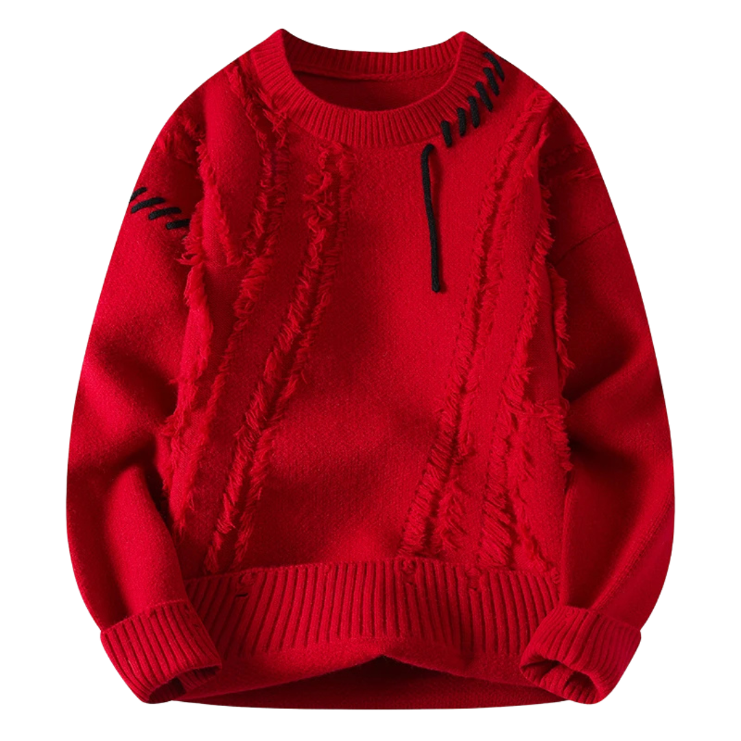 Krohn-e | Strickjacke mit Rohnähten Lässiger Schnitt Einzigartiger Streetwear-stil