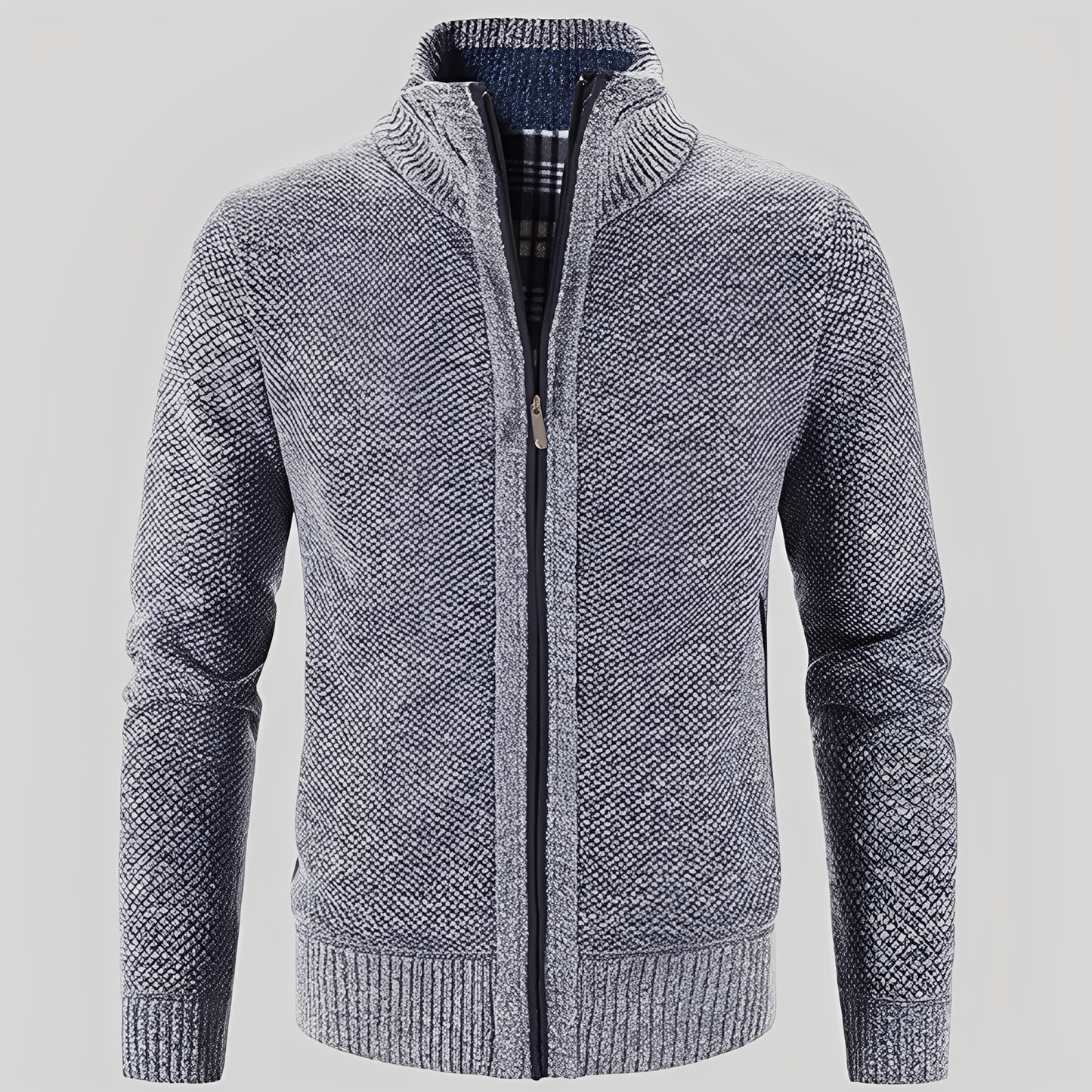 Krohn-e | Einfacher Cardigan mit Reißverschluss für Herren