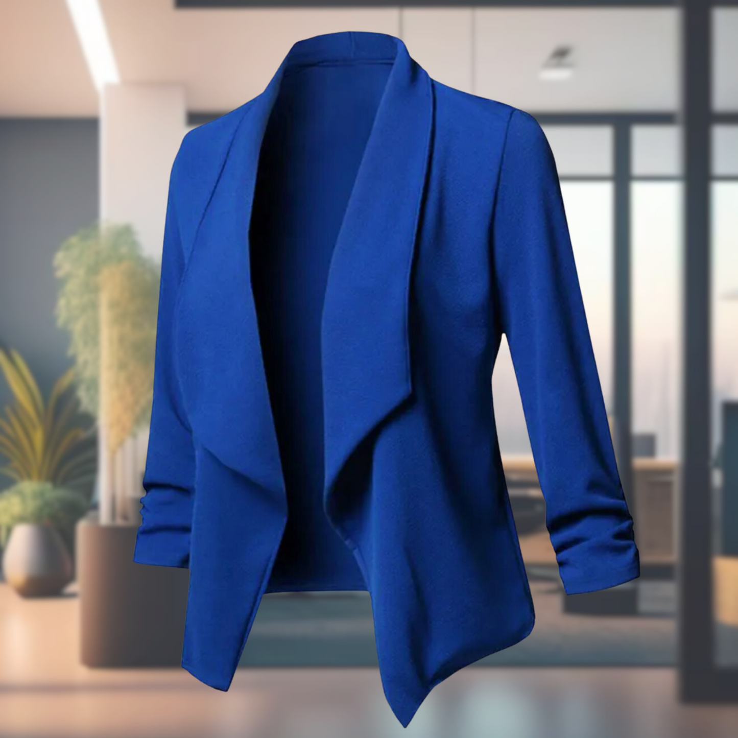 Leichte Damen-Strickblazerjacke