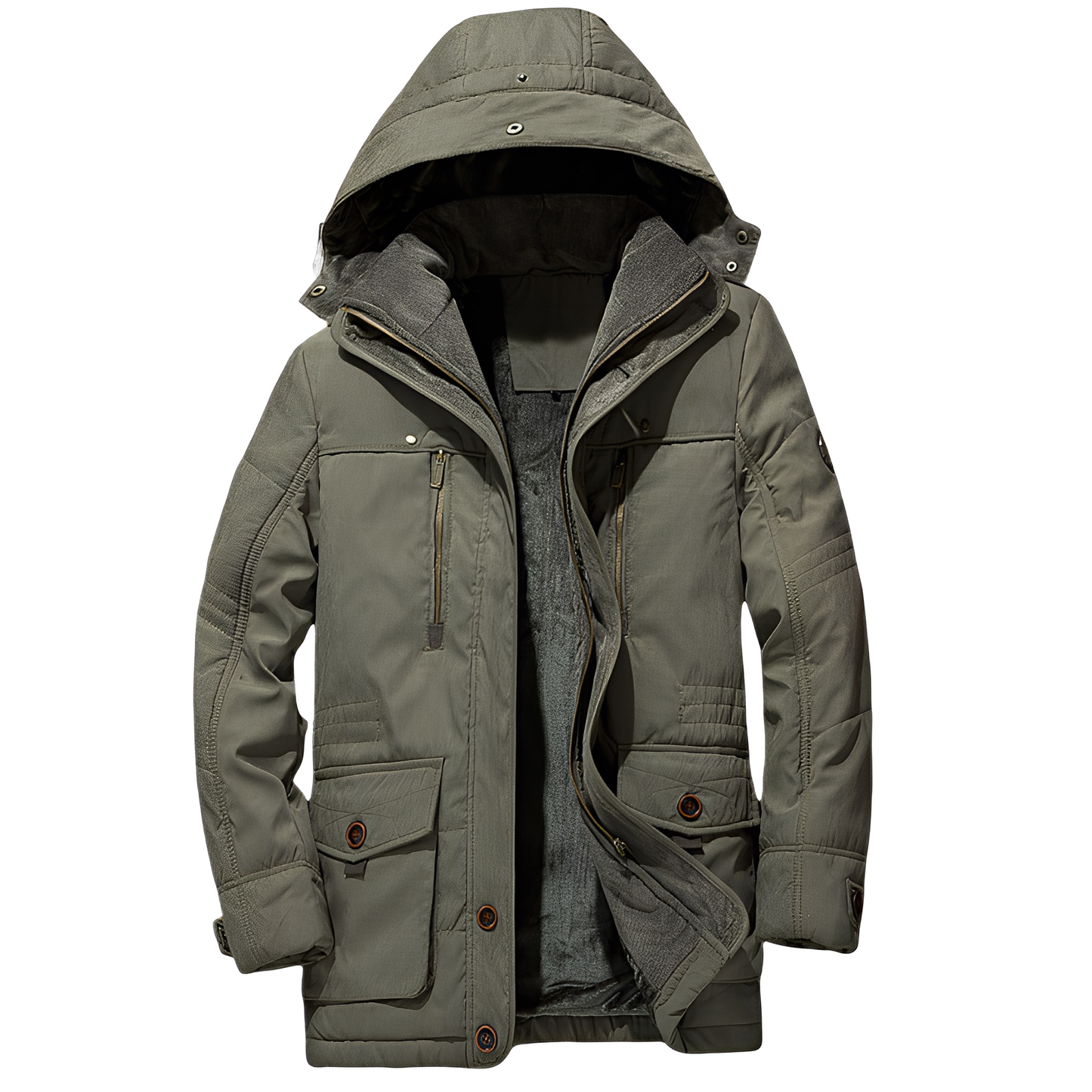 Krohn-e | Warme, Dicke Jacke mit Kapuze für Männer