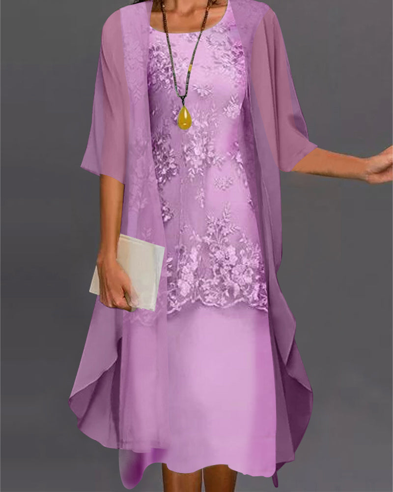 Elegantes Chiffon Zweiteiler mit raffinierten Details von Krohne