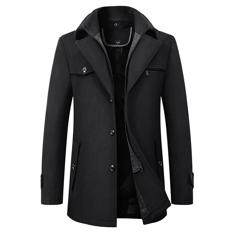 Krohn-e | Eleganter Wintermantel aus Wolle für Männer