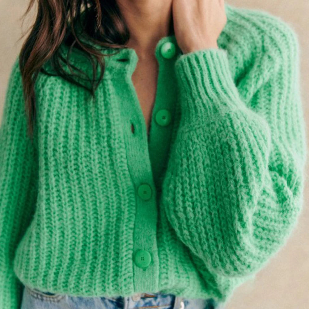 Krohn-e | Chunky Strickcardigan Weich und Warm Perfekt für Den Alltag