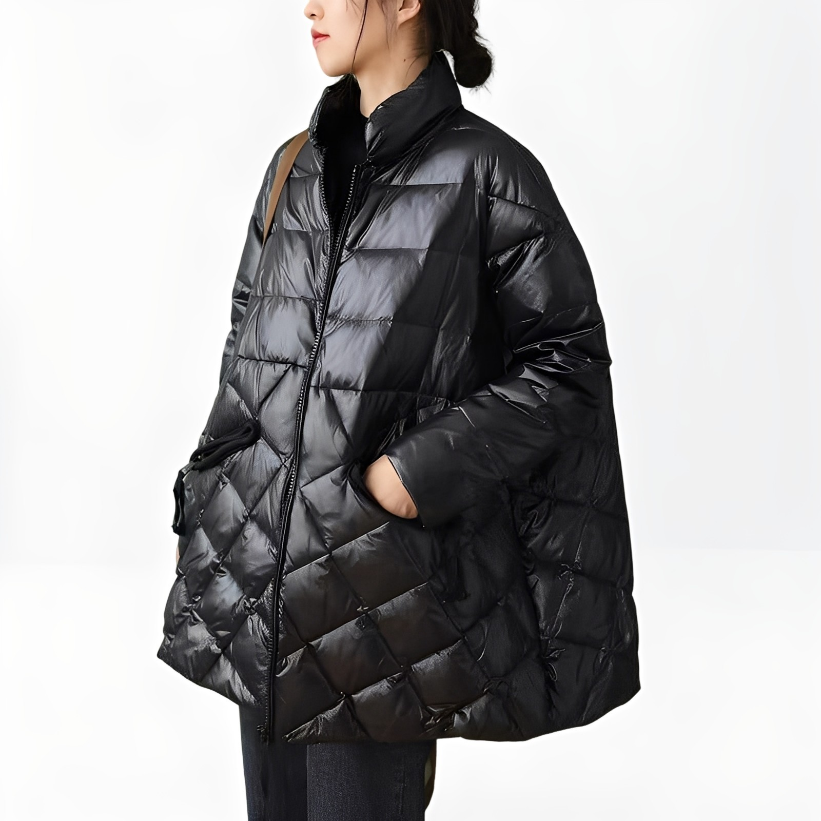 Krohn-e | Warme Daunenjacke mit Reißverschlusstaschen für Damen