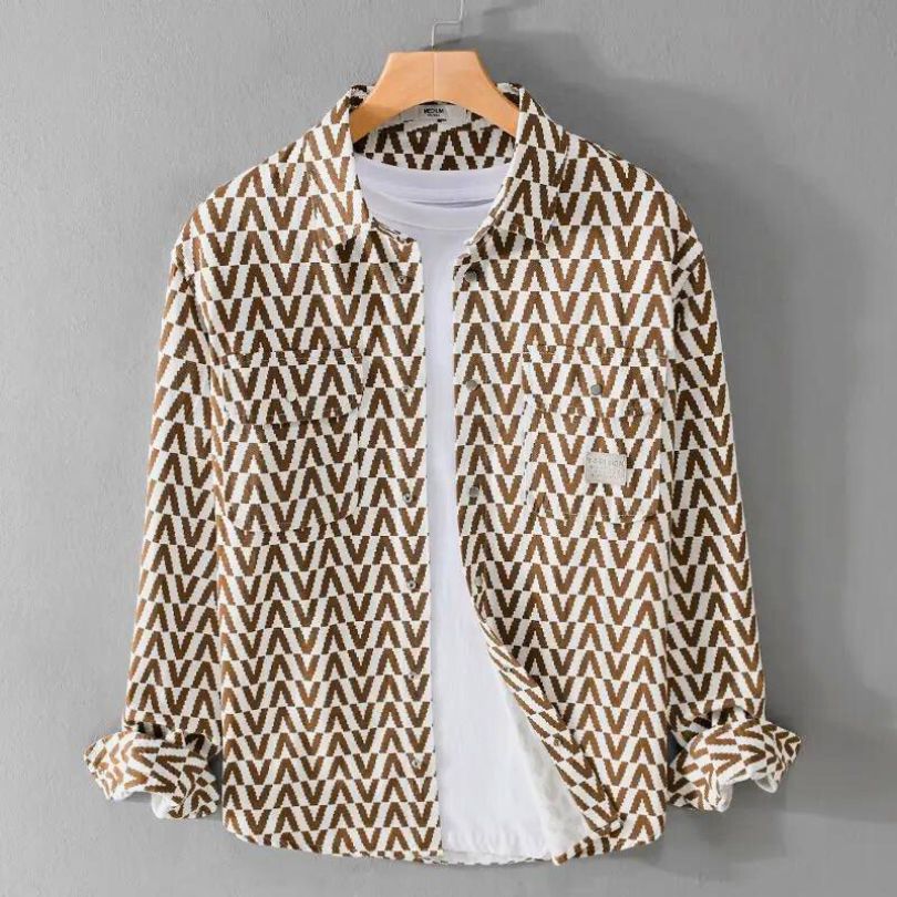 Fudus Kurzarm-Leinenhemd, locker geschnitten, Knopfleiste, Freizeit