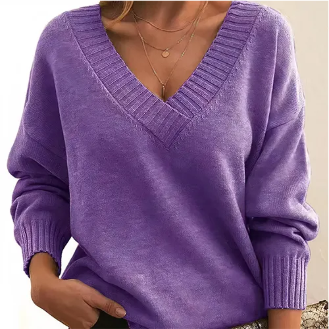Krohn-e | Pullover Winter V-Ausschnitt für Frauen