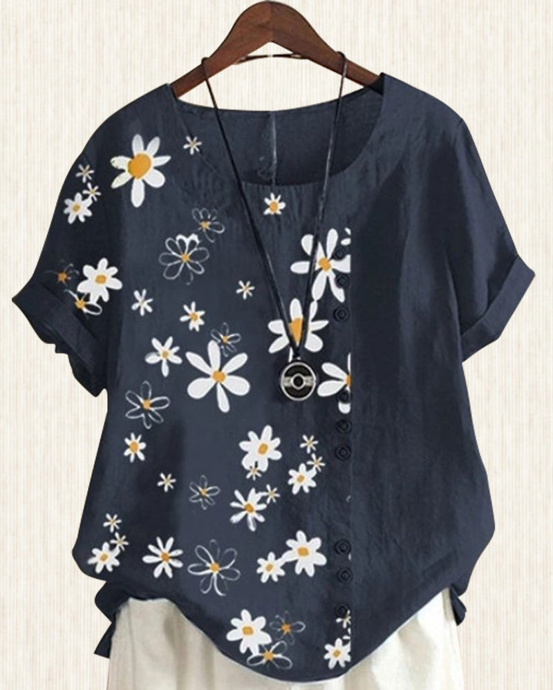 Baumwollhemd mit kurzen Ärmeln