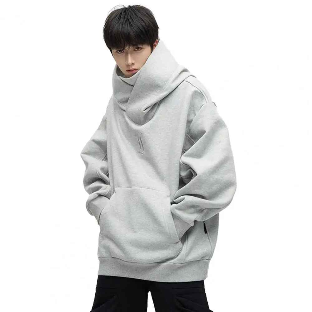 Leon Hoodie with Scarf Collar – Harajuku Streetwear