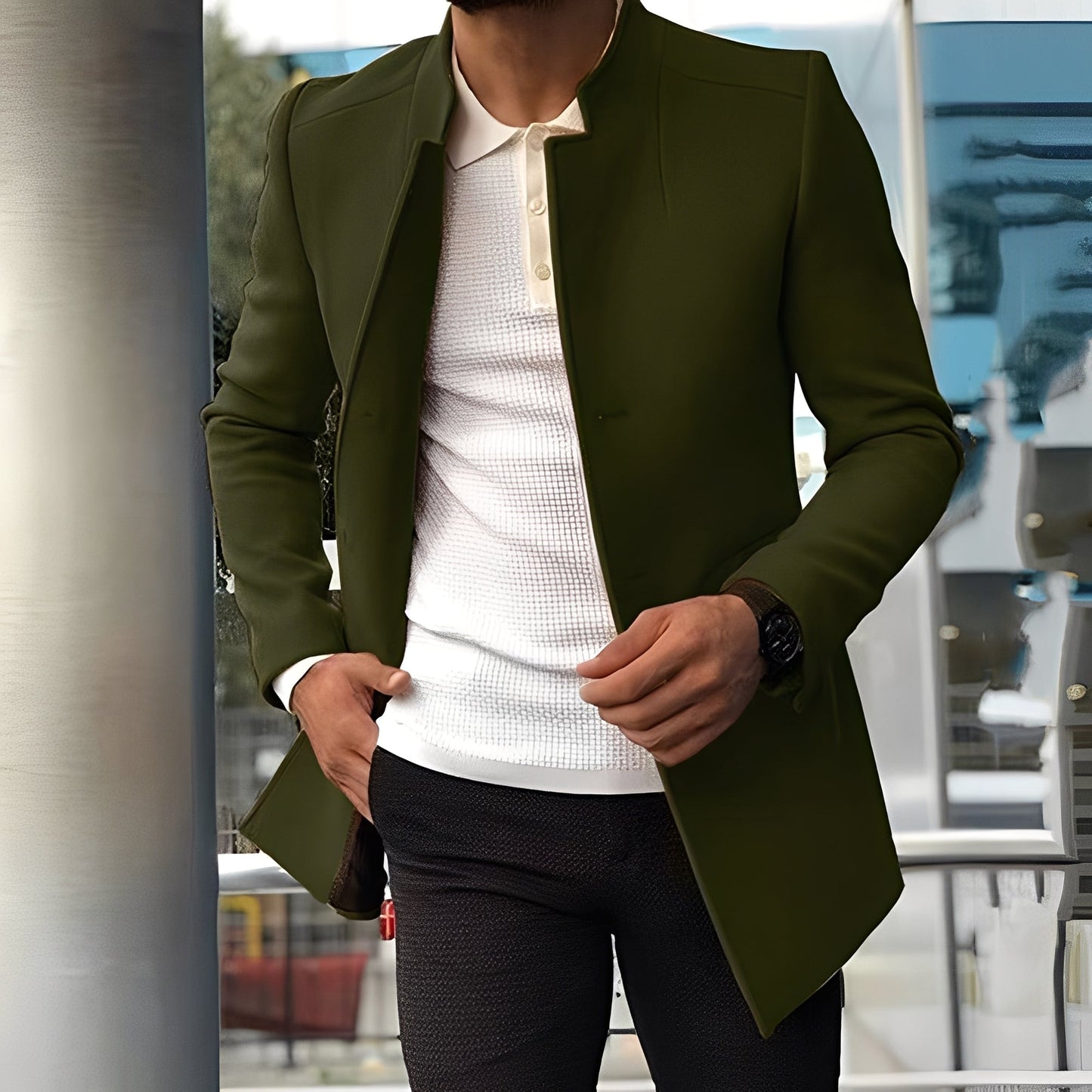 Krohn-e | Elegante Slim-Fit Jacke für Herren