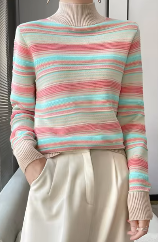Strickpullover Veselka mit halbhohem Kragen