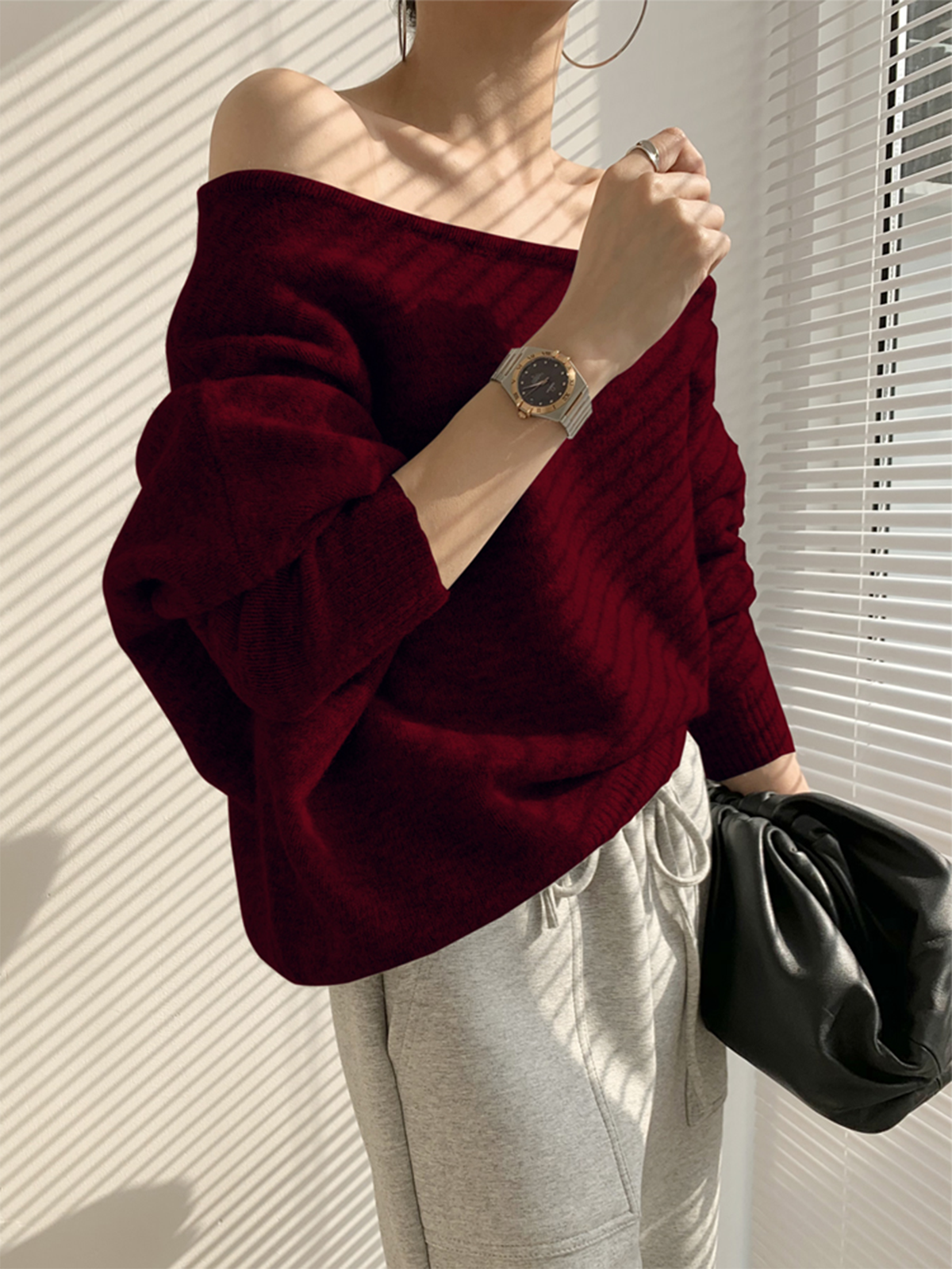 Krohn-e | Pullover Asymmetrisch für Damen Warm