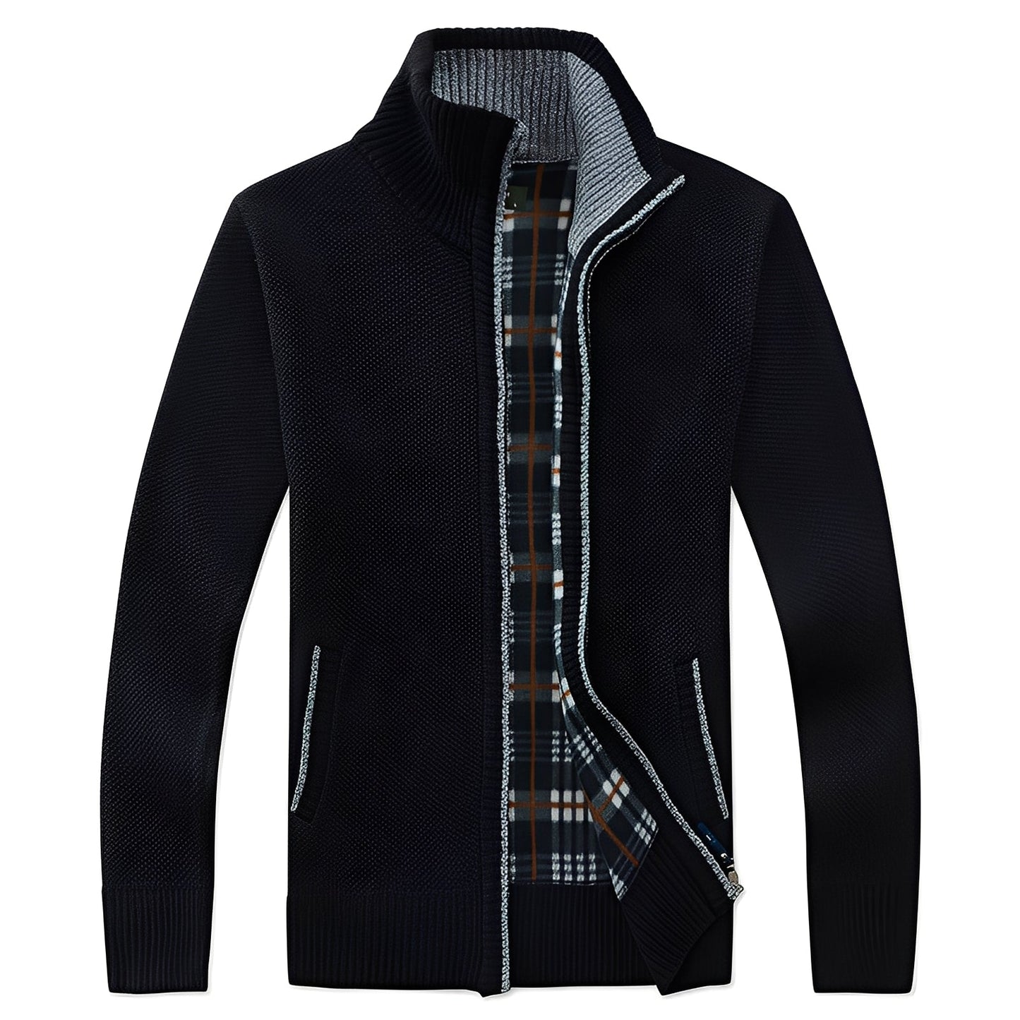 Krohn-e | Klassischer Cardigan mit Futter für Männer