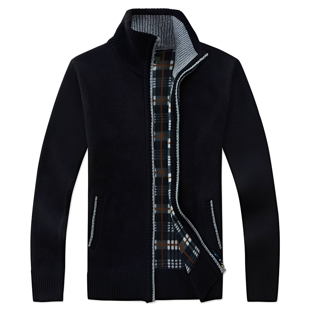 Krohn-e | Klassischer Cardigan mit Futter für Männer