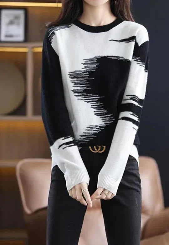 Maelis Langarm-Pullover im Tie-Dye-Look