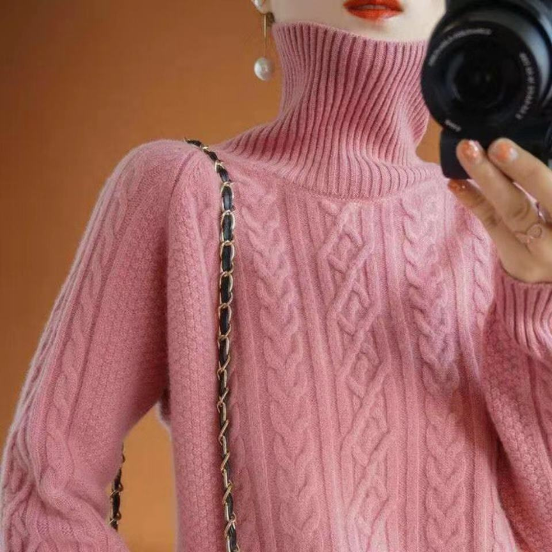 Krohn-e | Pullover aus Strick für Frauen mit warmem Rollkragen