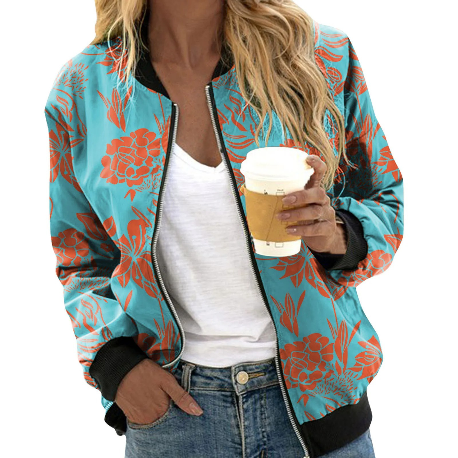 Krohn-e | Blazer mit Lebhaften Blumen für Frauen