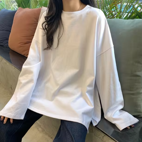 Dairine Langarmshirt im Harajuku-Stil für Frühling und Herbst