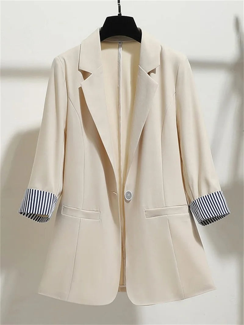 Krohn-e | Schlichte Jacke mit Dreiviertelärmeln für Damen