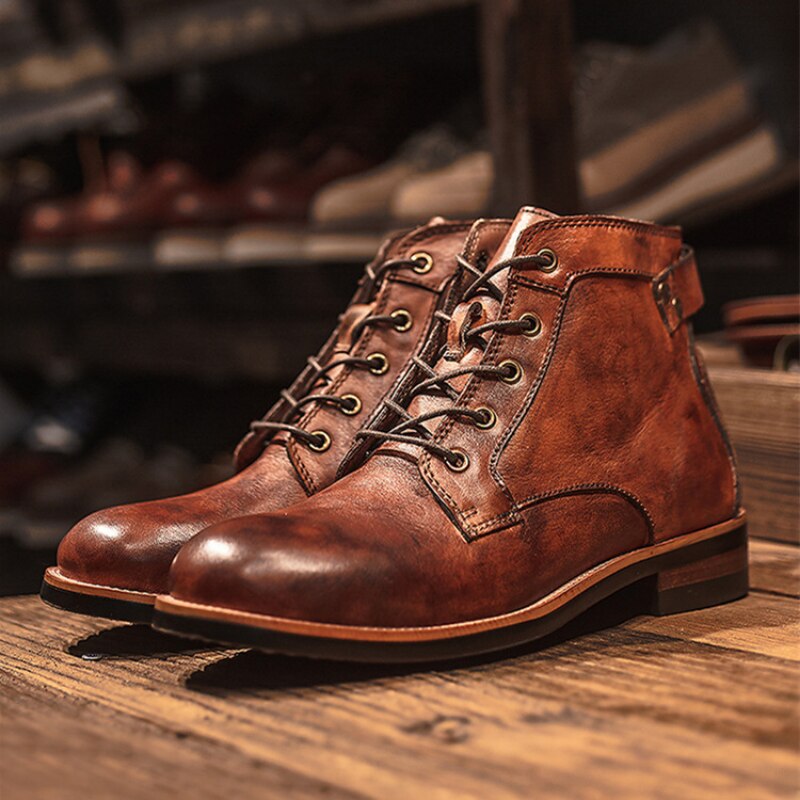 Krohn-e | Lederstiefel für Männer mit Robuster Sohle