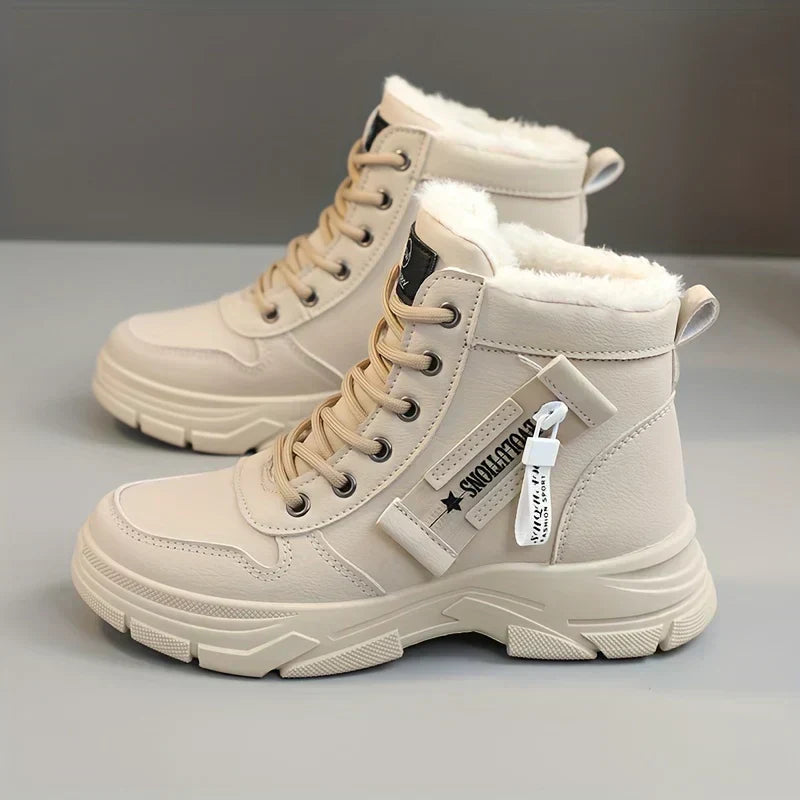 KROHN-E Damen Casual Ankle-Boots Braun Stützend