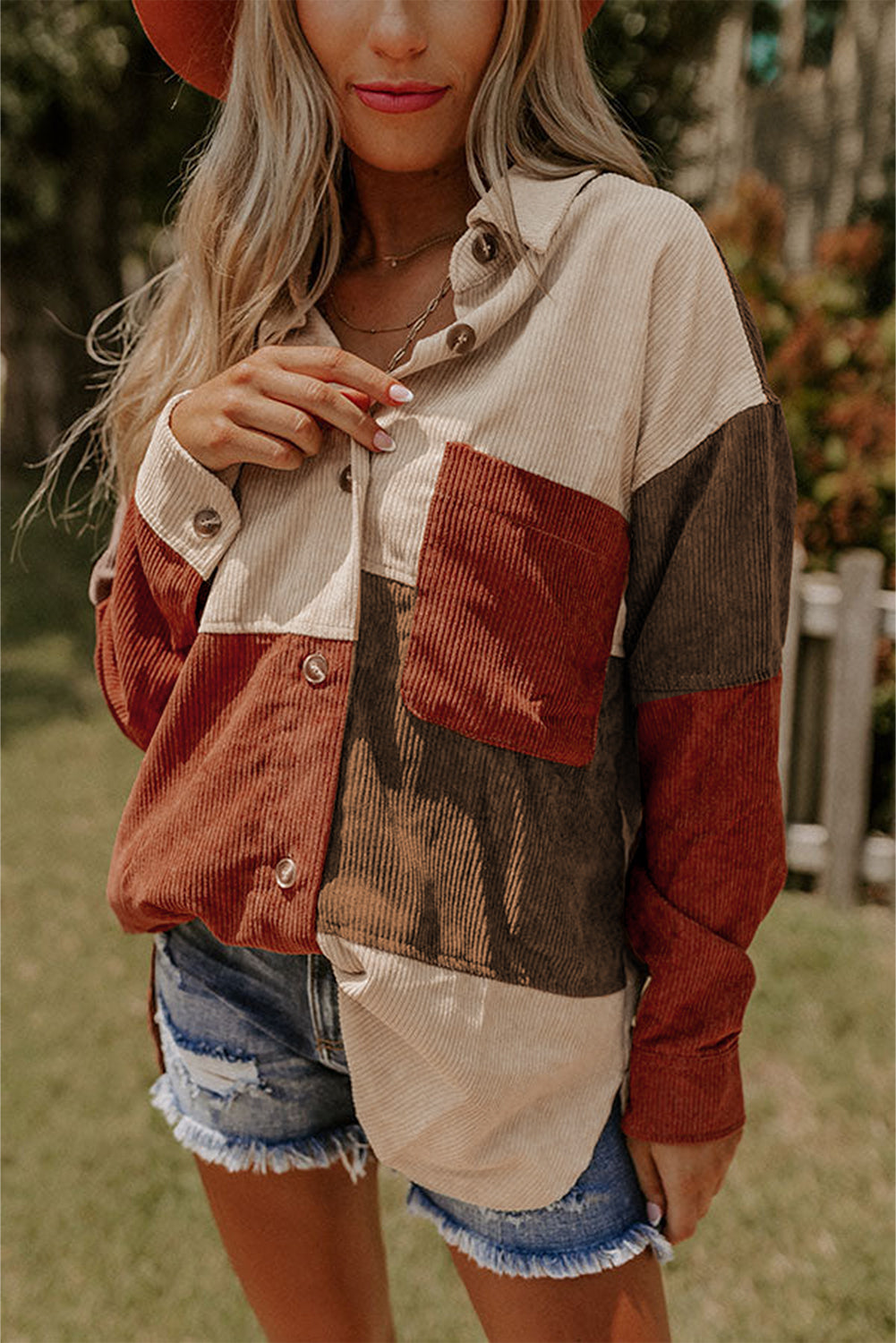 Krohn-e | Patchwork Hemdjacke Weich und Trendy Perfekt für Entspannte Tage
