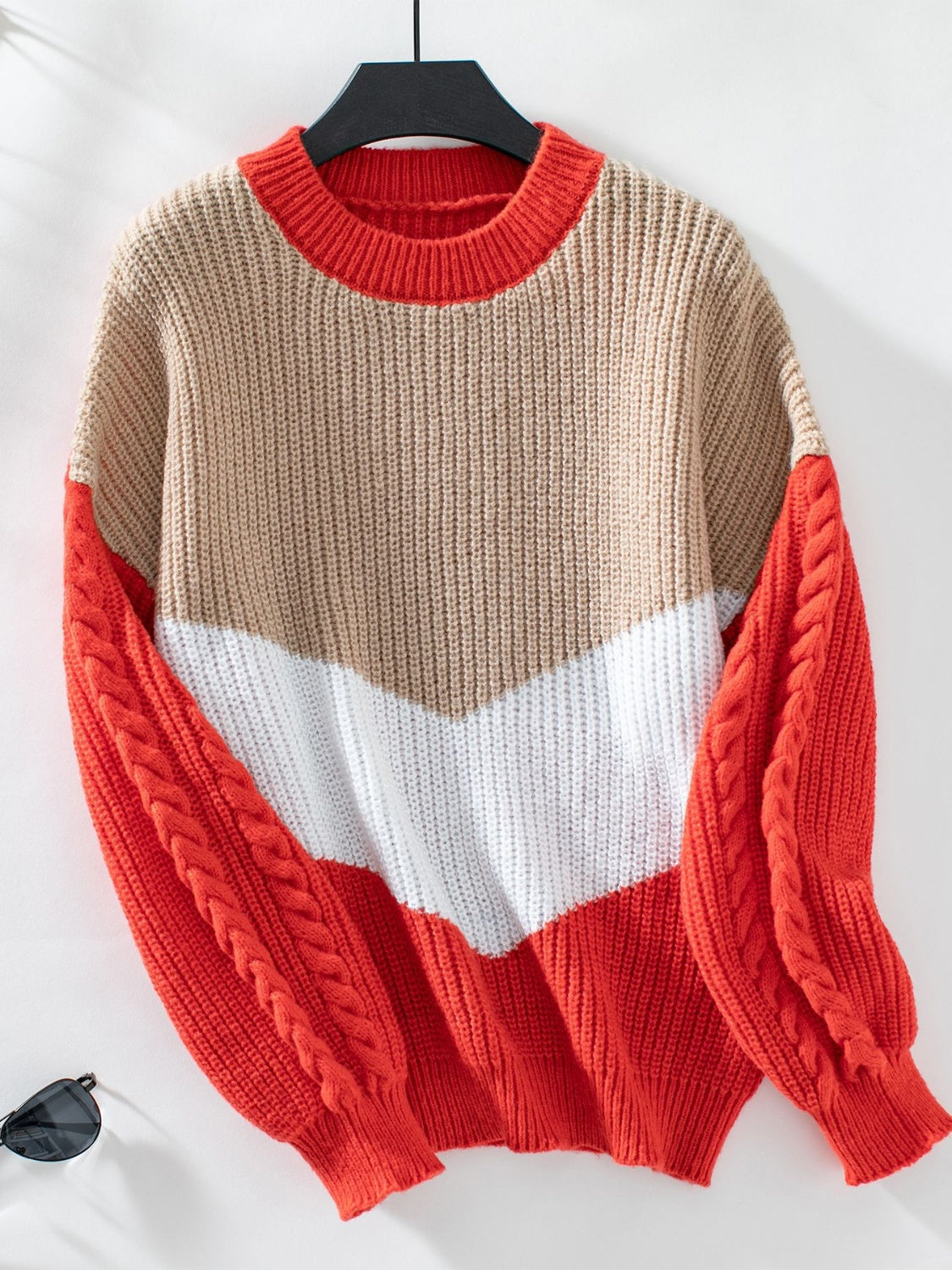 Krohn-e | Strickpullover mit Farbblocken Weicher Strick Elegantes Design