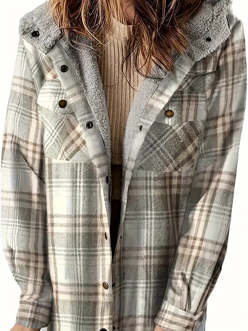 Krohn-e | Winter Karierte Zip Jacke