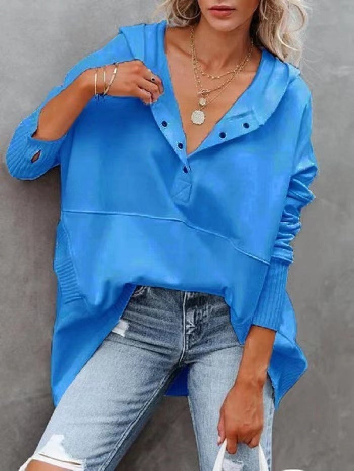 Großer Damen-Hoodie mit Daumenlöchern von Fudus