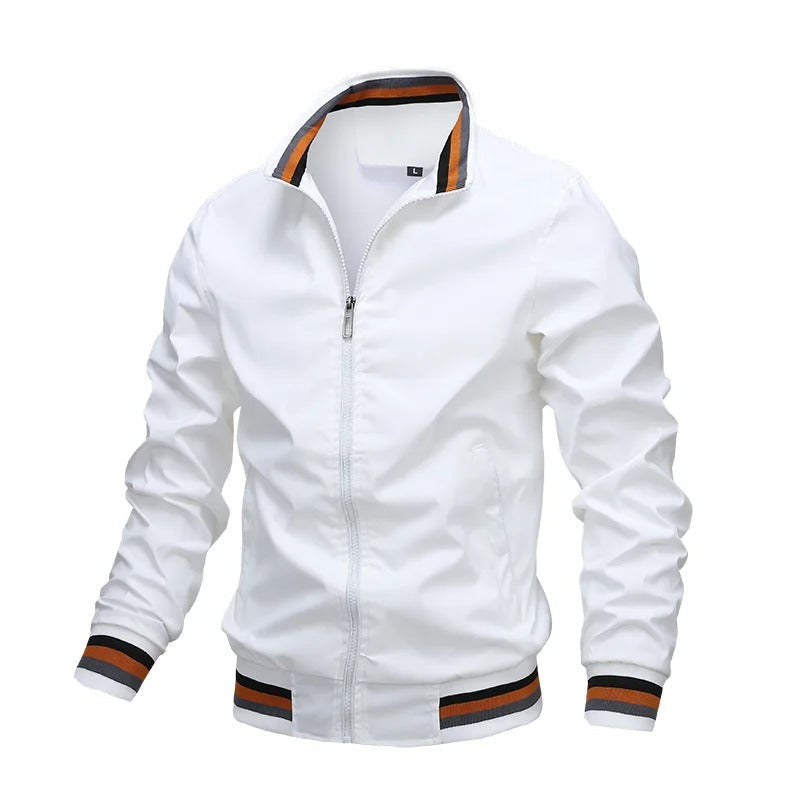 Krohn-e | Sportliche Gestreifte Herren Mitteljahresjacke