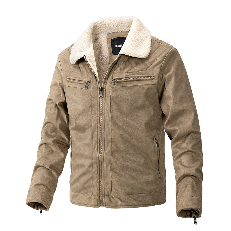 Neil: Herrenjacke aus Berberfleece mit Reißverschluss