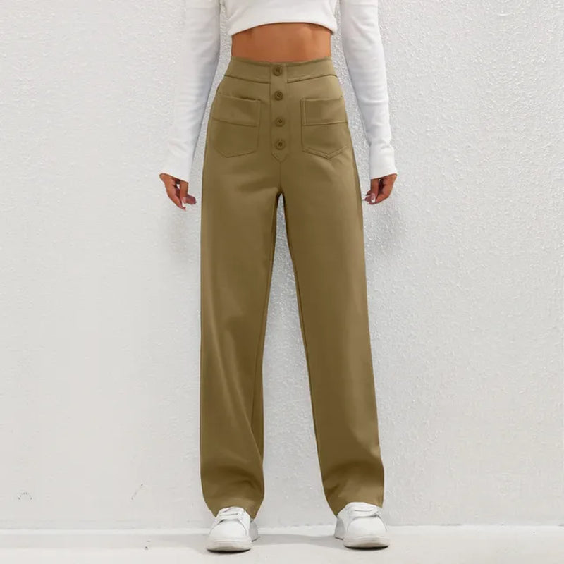 Paulina Hochtaillierte Elastische Hose von Bonafita