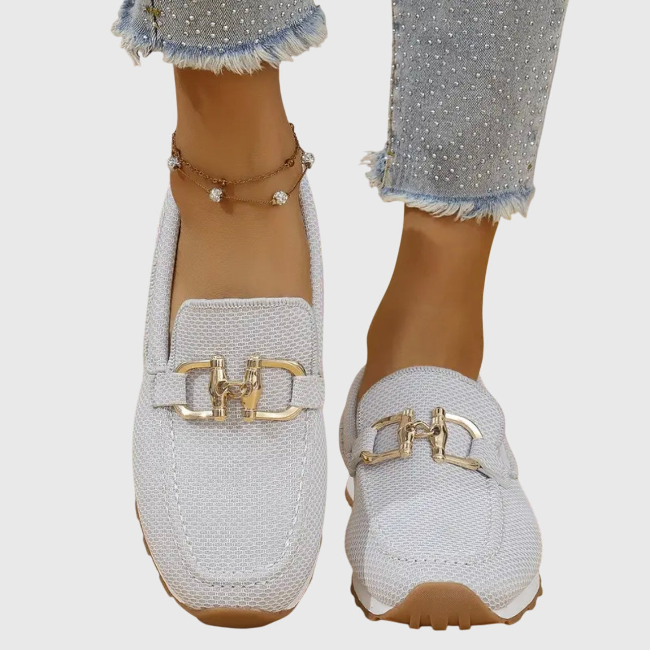 KROHN-E Damen Loafer Slip-On Ergonomisch Gepolstert Bequem