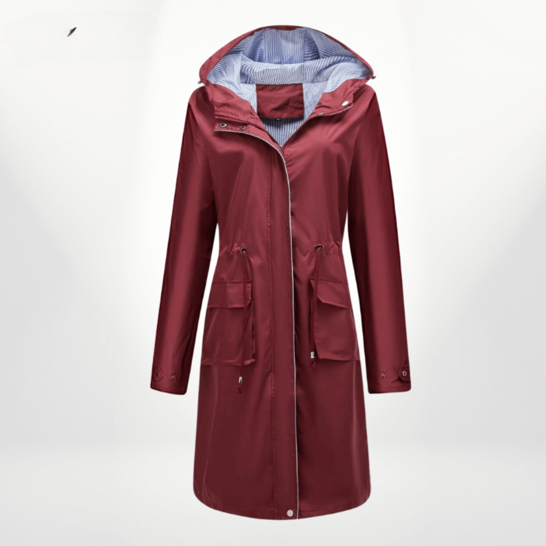 Krohn-e | Damen wasserdichter Über-Knie-Trenchcoat