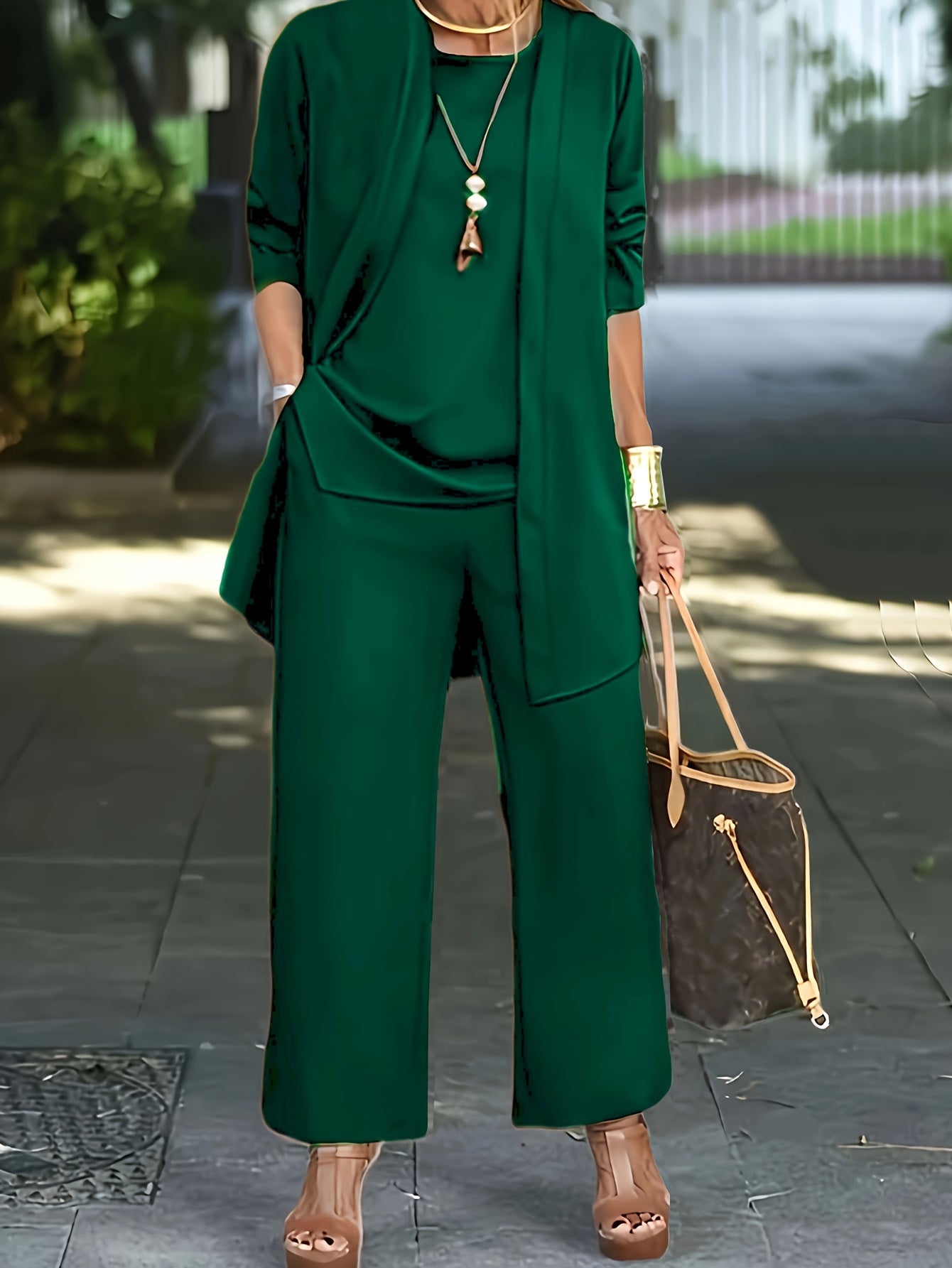 Mictoria Damen-Drei-Teile-Outfit: Elegant und modisch