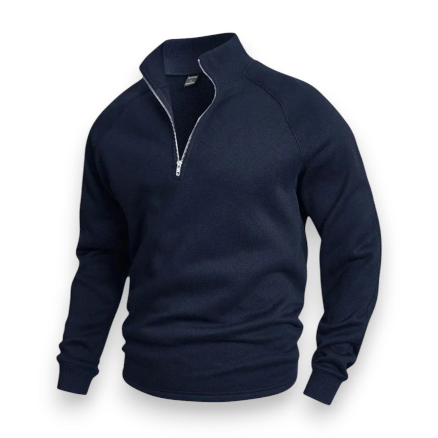Krohn-e | Hochkragen Strickpullover Halb Reißverschluss Komfort und Stil