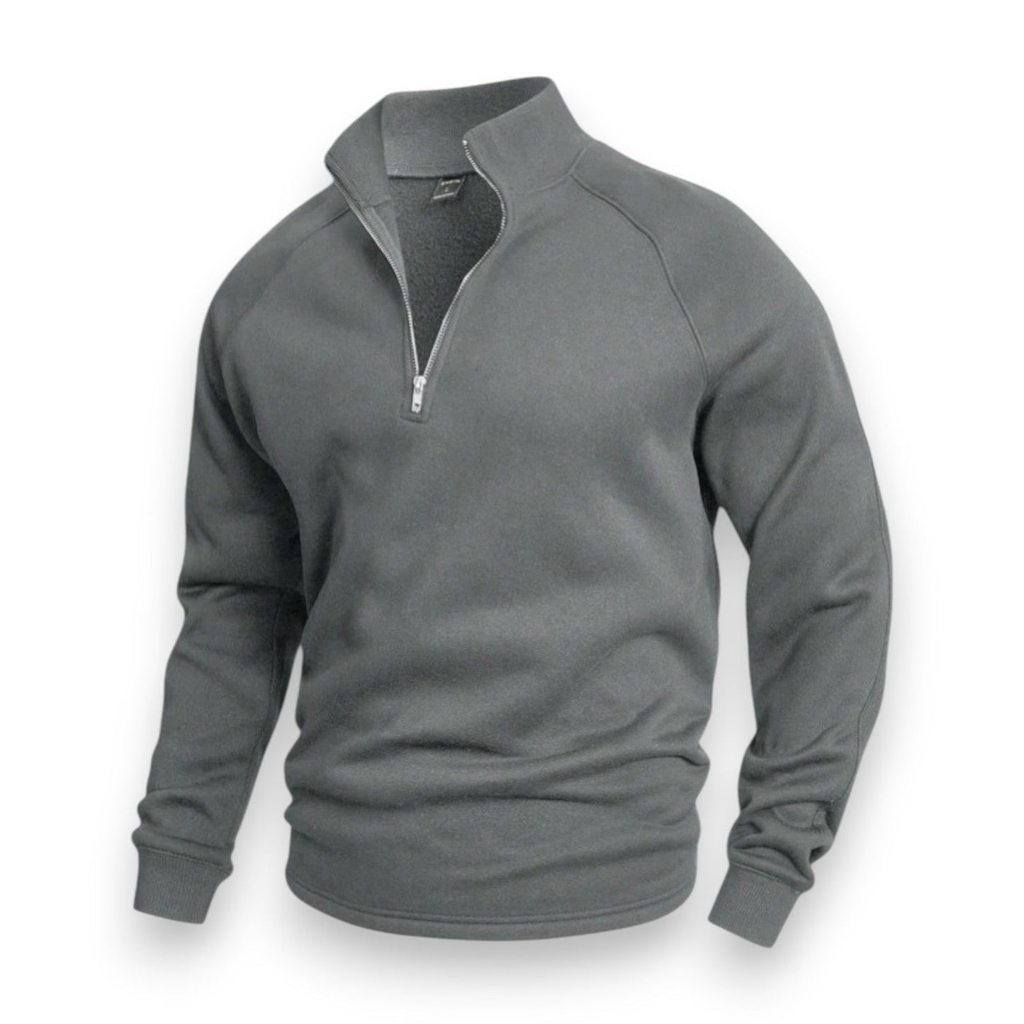Krohn-e | Hochkragen Strickpullover Halb Reißverschluss Komfort und Stil