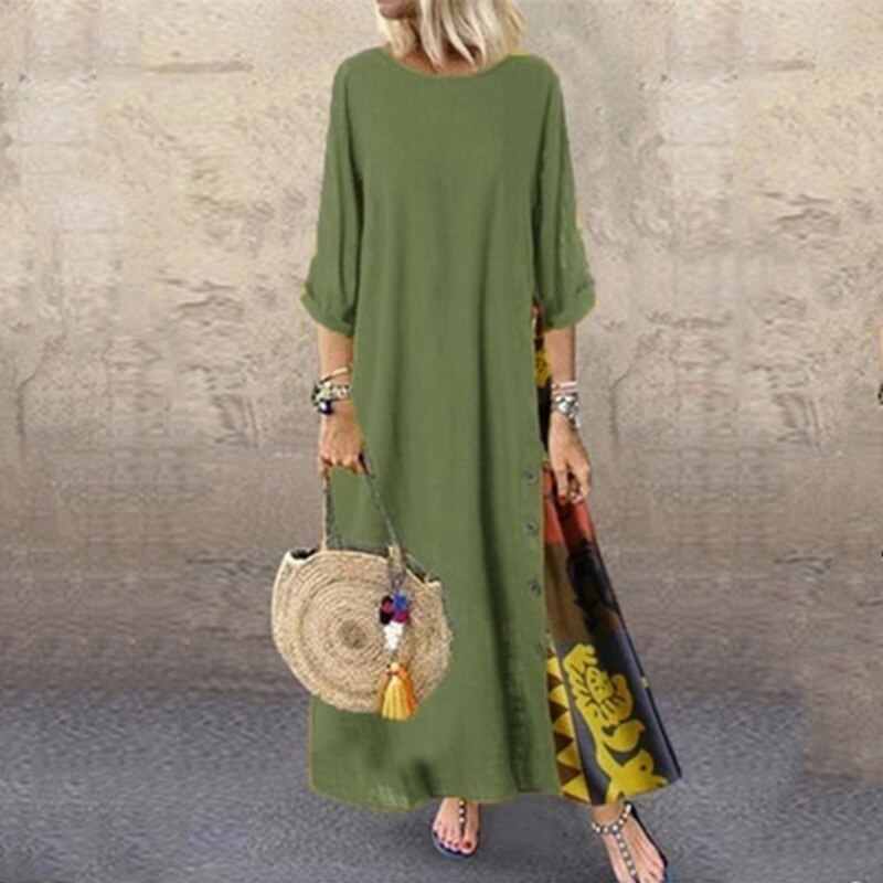 Baumwoll-Leinen Sommerkleid - Cher