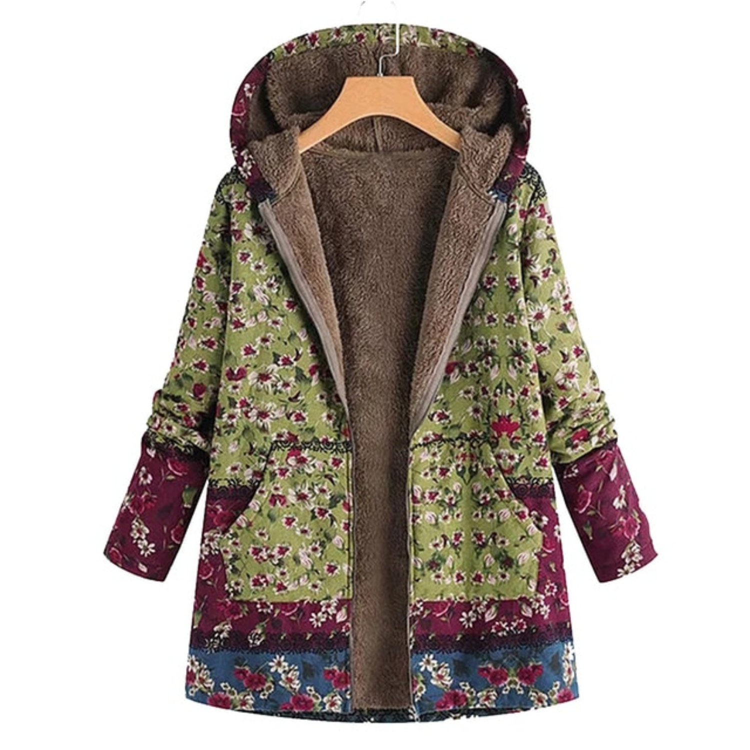 Krohn-e | Warme Damenjacke Mit Blumigem Design
