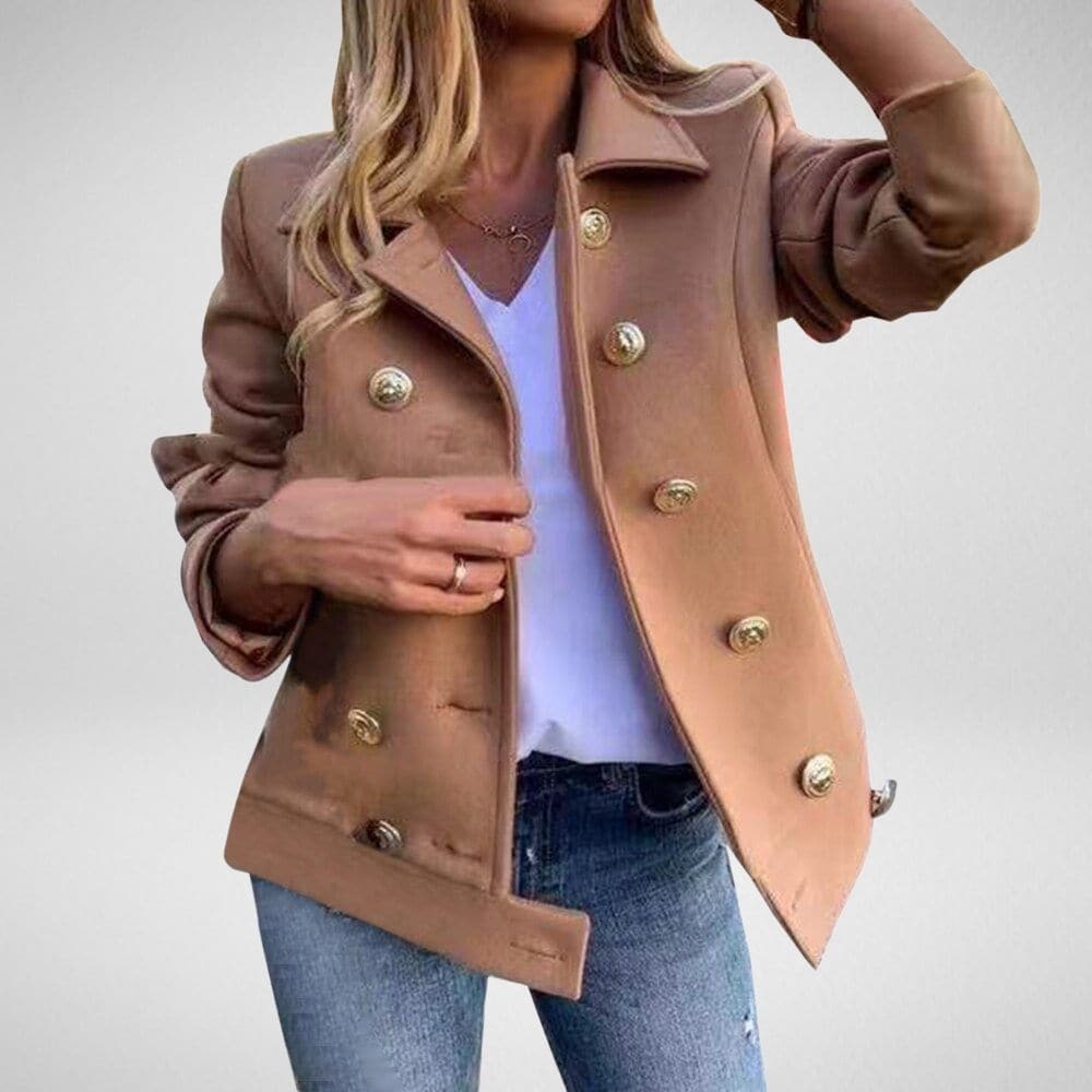 Moderne Designerjacke mit goldenen Akzenten