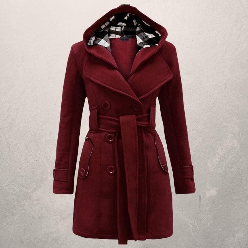 Krohn-e | Warme Winter Mantel - Taillengürtel