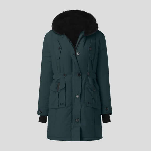 Krohn-e | Damen Winter Parka mit luxuriösem Kunstfellkragen