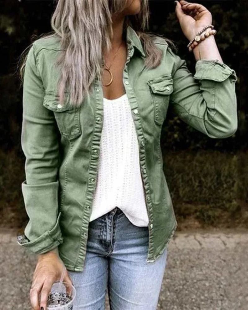 Krohn-e | Klassische Jeans Jacke Damen