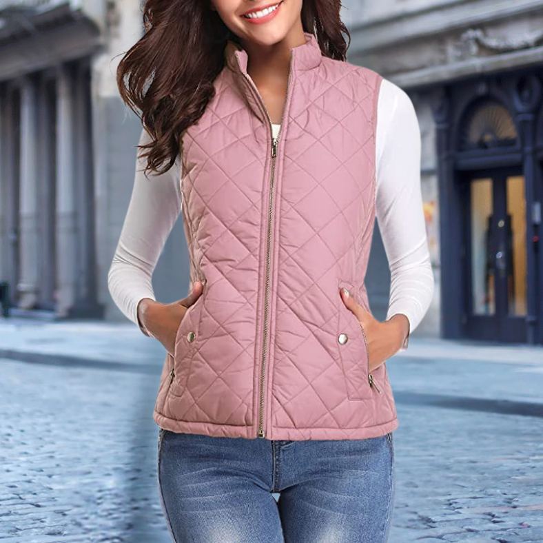 Krohn-e | Elegante Steppjacke mit Zipper für Damen