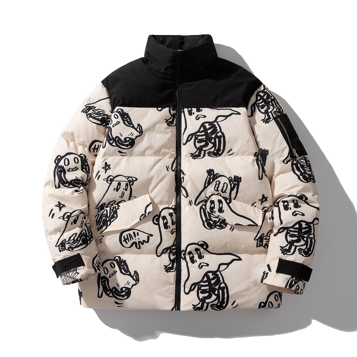 Krohn-e | Bedruckte wattierte Jacke